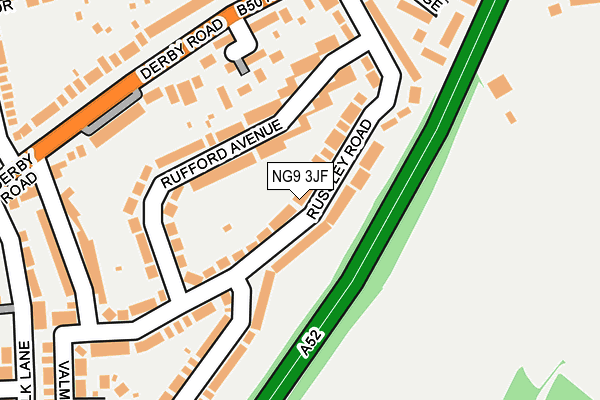 NG9 3JF map - OS OpenMap – Local (Ordnance Survey)