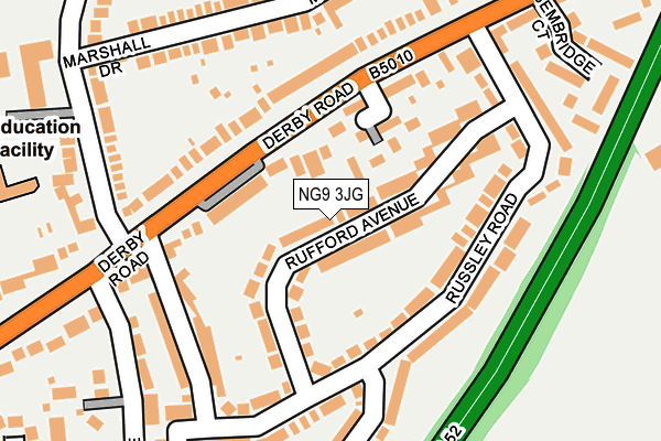 NG9 3JG map - OS OpenMap – Local (Ordnance Survey)