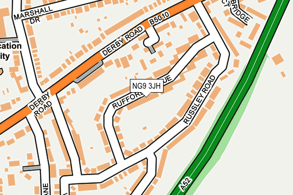 NG9 3JH map - OS OpenMap – Local (Ordnance Survey)