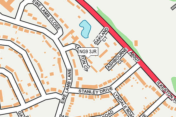 NG9 3JR map - OS OpenMap – Local (Ordnance Survey)