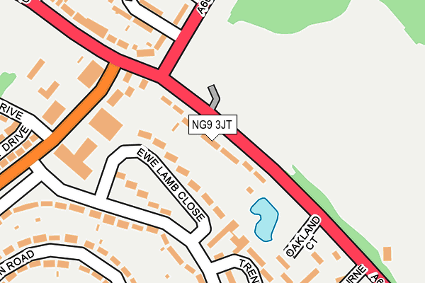 NG9 3JT map - OS OpenMap – Local (Ordnance Survey)