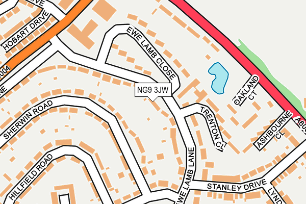NG9 3JW map - OS OpenMap – Local (Ordnance Survey)