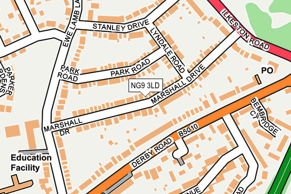 NG9 3LD map - OS OpenMap – Local (Ordnance Survey)