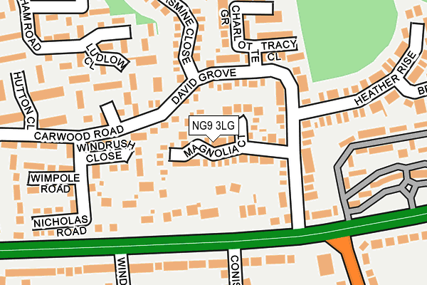 NG9 3LG map - OS OpenMap – Local (Ordnance Survey)