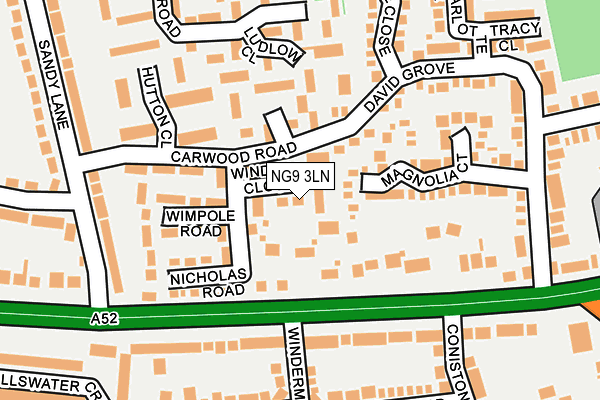 NG9 3LN map - OS OpenMap – Local (Ordnance Survey)
