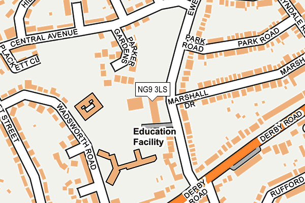 NG9 3LS map - OS OpenMap – Local (Ordnance Survey)