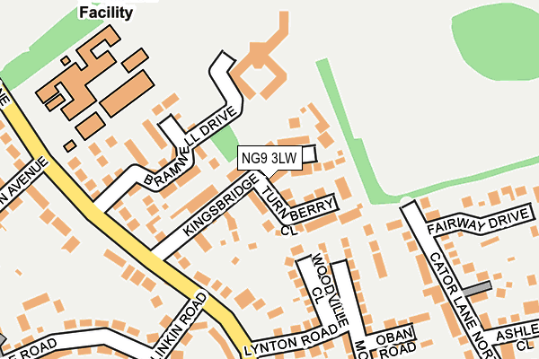 NG9 3LW map - OS OpenMap – Local (Ordnance Survey)