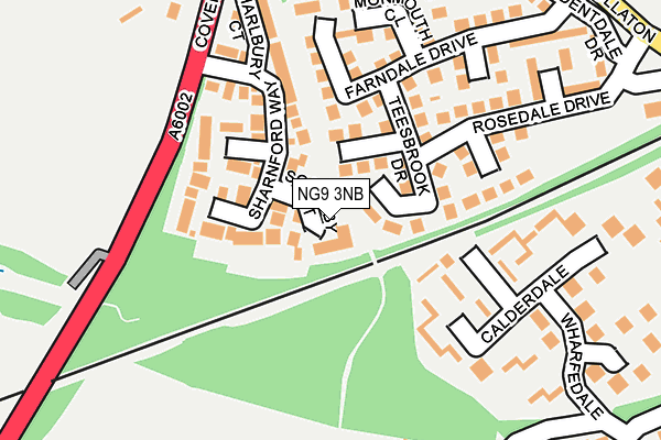 NG9 3NB map - OS OpenMap – Local (Ordnance Survey)