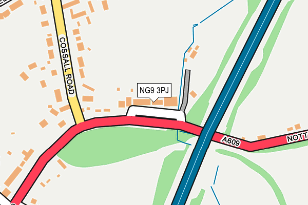 NG9 3PJ map - OS OpenMap – Local (Ordnance Survey)