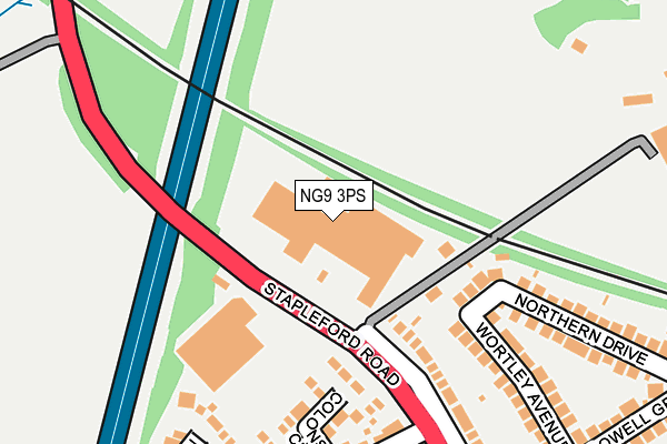 NG9 3PS map - OS OpenMap – Local (Ordnance Survey)