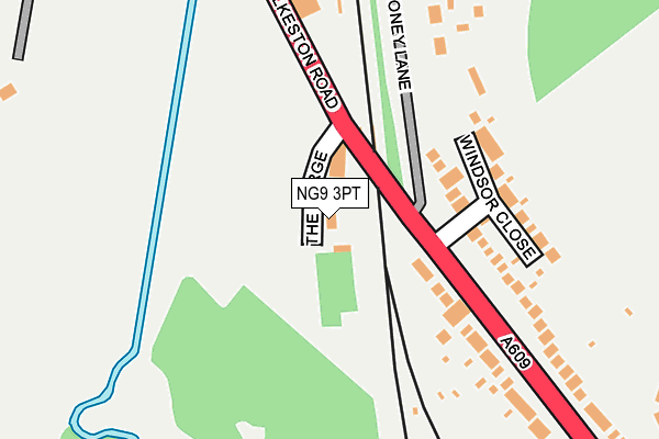 NG9 3PT map - OS OpenMap – Local (Ordnance Survey)