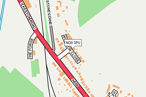 NG9 3PU map - OS OpenMap – Local (Ordnance Survey)