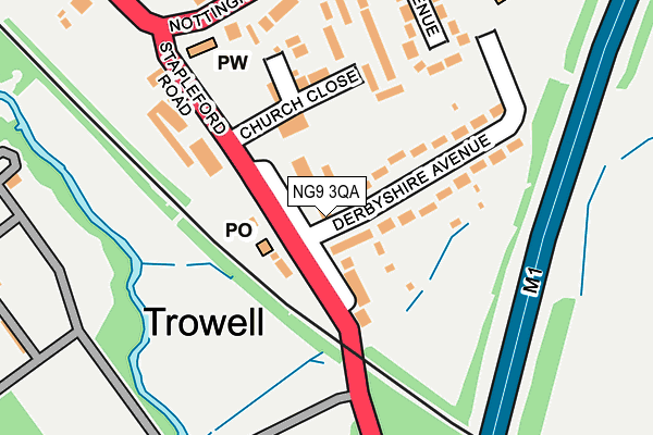 NG9 3QA map - OS OpenMap – Local (Ordnance Survey)