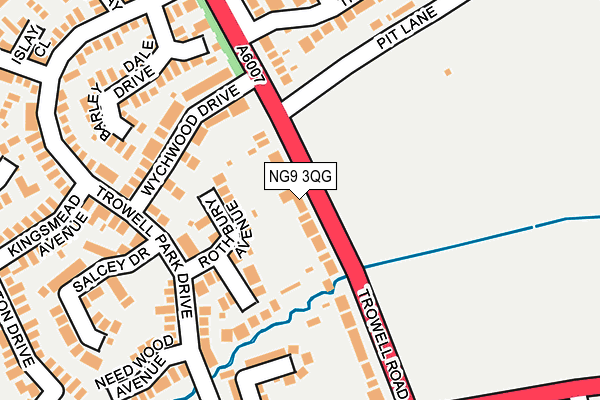 NG9 3QG map - OS OpenMap – Local (Ordnance Survey)