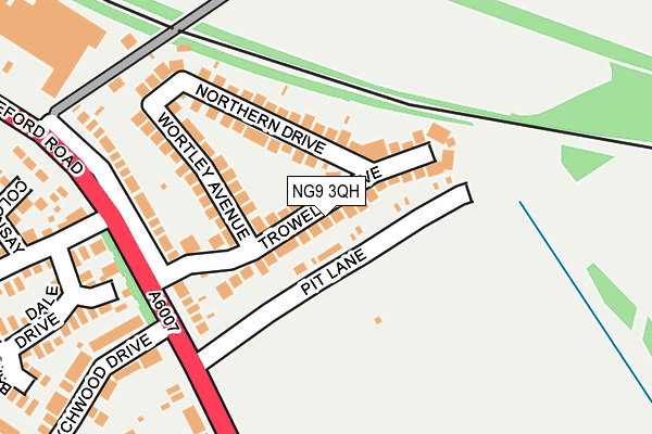 NG9 3QH map - OS OpenMap – Local (Ordnance Survey)