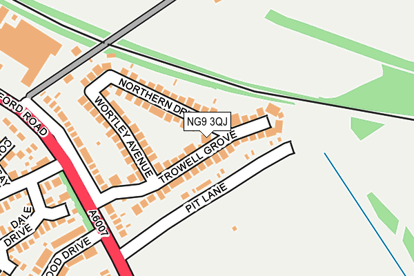 NG9 3QJ map - OS OpenMap – Local (Ordnance Survey)