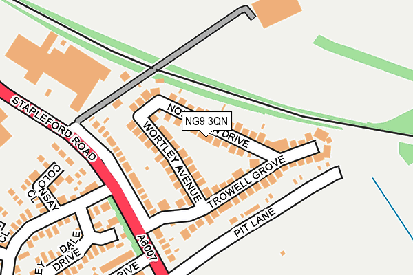 NG9 3QN map - OS OpenMap – Local (Ordnance Survey)