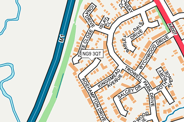 NG9 3QT map - OS OpenMap – Local (Ordnance Survey)
