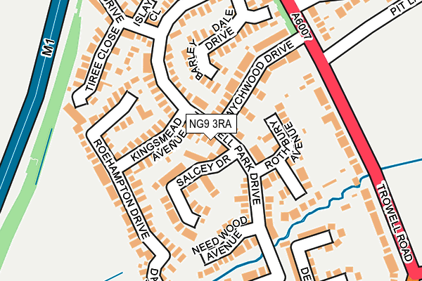 NG9 3RA map - OS OpenMap – Local (Ordnance Survey)