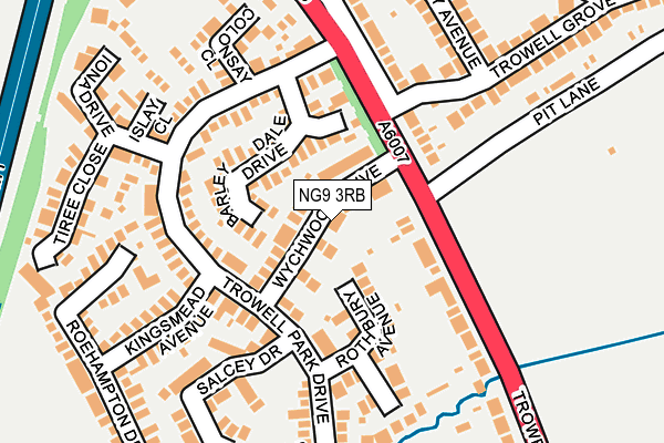 NG9 3RB map - OS OpenMap – Local (Ordnance Survey)