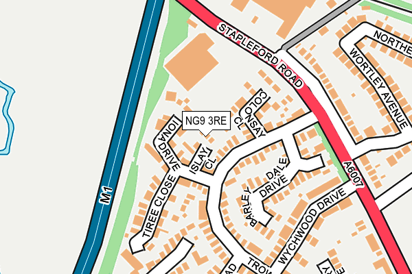 NG9 3RE map - OS OpenMap – Local (Ordnance Survey)