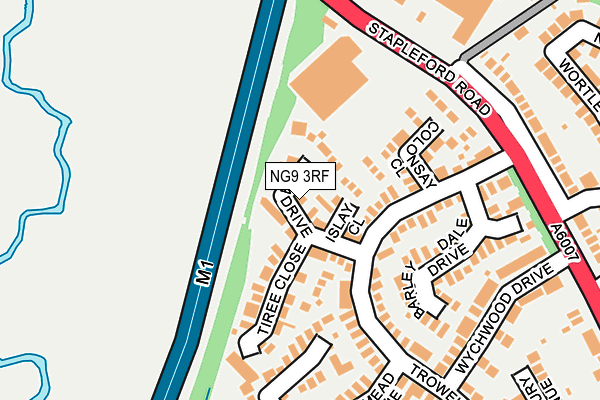 NG9 3RF map - OS OpenMap – Local (Ordnance Survey)