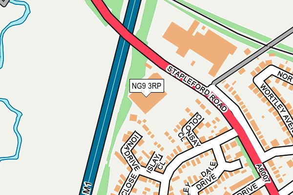 NG9 3RP map - OS OpenMap – Local (Ordnance Survey)