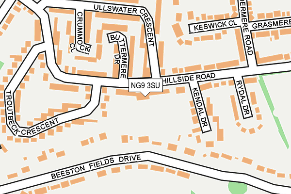 NG9 3SU map - OS OpenMap – Local (Ordnance Survey)