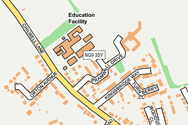 NG9 3SY map - OS OpenMap – Local (Ordnance Survey)