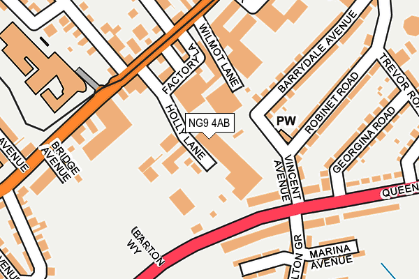 NG9 4AB map - OS OpenMap – Local (Ordnance Survey)