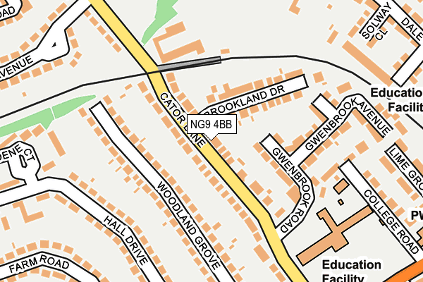 NG9 4BB map - OS OpenMap – Local (Ordnance Survey)