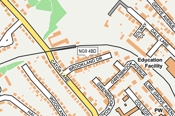 NG9 4BD map - OS OpenMap – Local (Ordnance Survey)