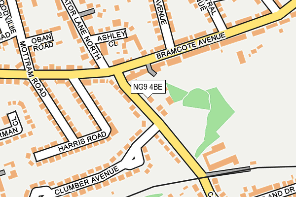 NG9 4BE map - OS OpenMap – Local (Ordnance Survey)