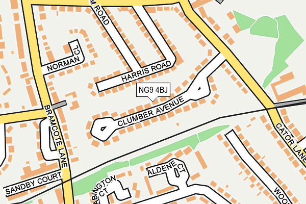 NG9 4BJ map - OS OpenMap – Local (Ordnance Survey)