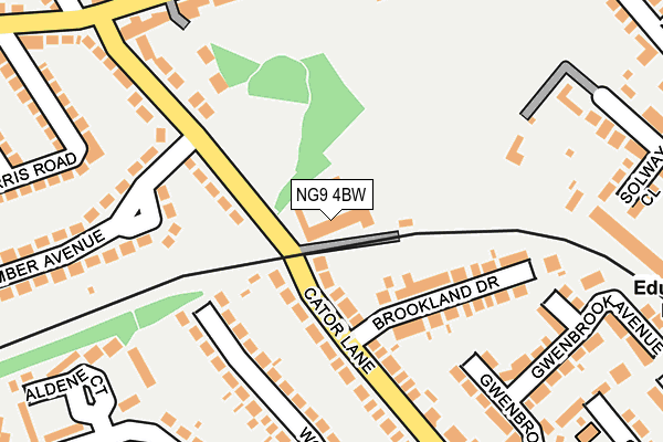 NG9 4BW map - OS OpenMap – Local (Ordnance Survey)