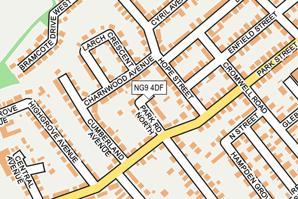 NG9 4DF map - OS OpenMap – Local (Ordnance Survey)