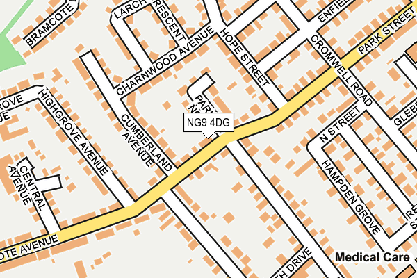 NG9 4DG map - OS OpenMap – Local (Ordnance Survey)