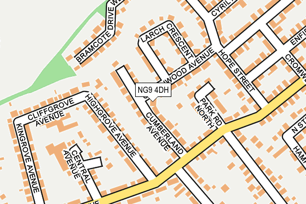 NG9 4DH map - OS OpenMap – Local (Ordnance Survey)