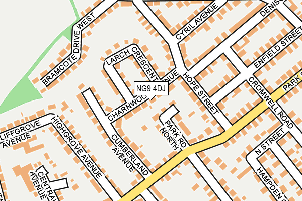 NG9 4DJ map - OS OpenMap – Local (Ordnance Survey)