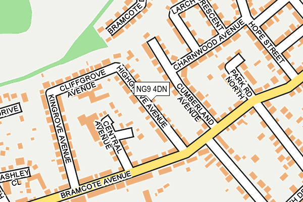 NG9 4DN map - OS OpenMap – Local (Ordnance Survey)