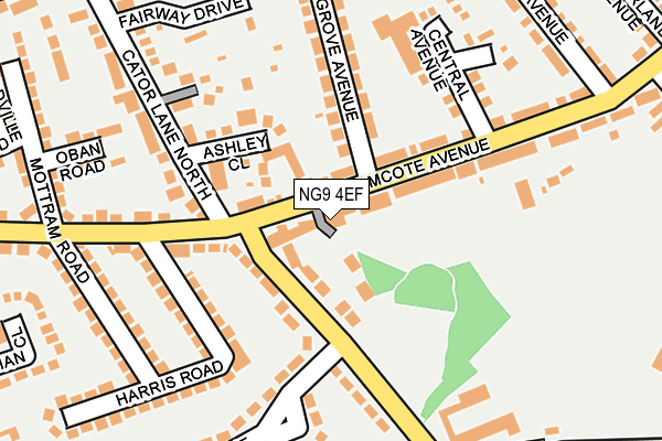 NG9 4EF map - OS OpenMap – Local (Ordnance Survey)