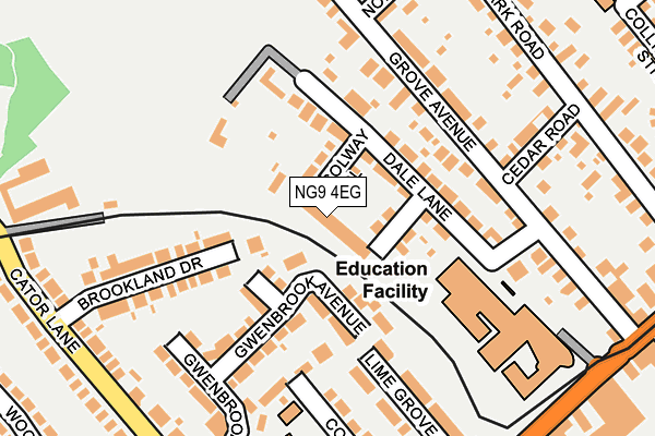 NG9 4EG map - OS OpenMap – Local (Ordnance Survey)