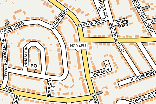 NG9 4EU map - OS OpenMap – Local (Ordnance Survey)