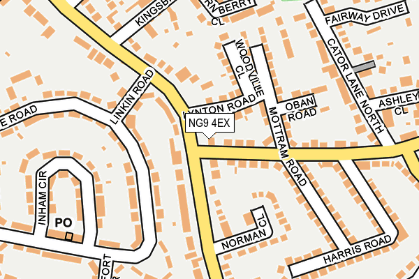 NG9 4EX map - OS OpenMap – Local (Ordnance Survey)