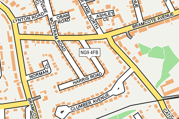 NG9 4FB map - OS OpenMap – Local (Ordnance Survey)