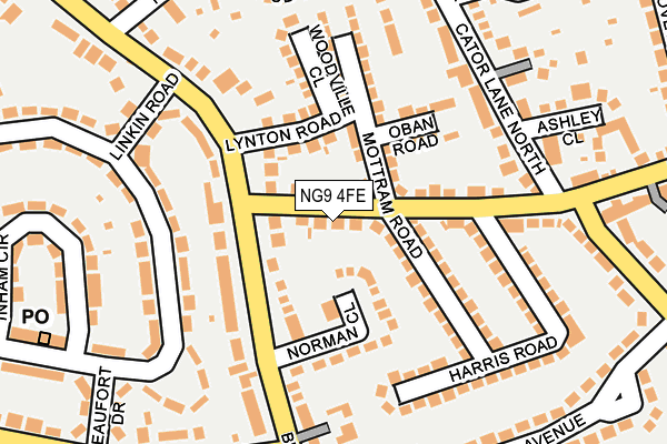 NG9 4FE map - OS OpenMap – Local (Ordnance Survey)