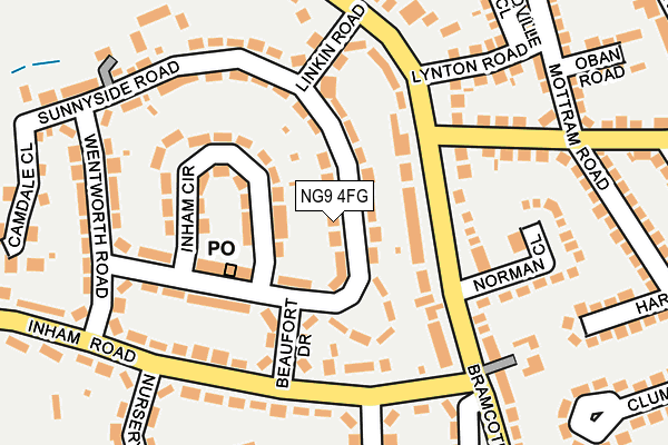 NG9 4FG map - OS OpenMap – Local (Ordnance Survey)