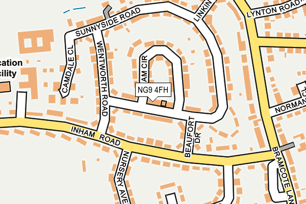 NG9 4FH map - OS OpenMap – Local (Ordnance Survey)
