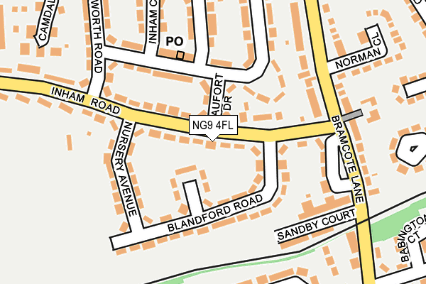 NG9 4FL map - OS OpenMap – Local (Ordnance Survey)