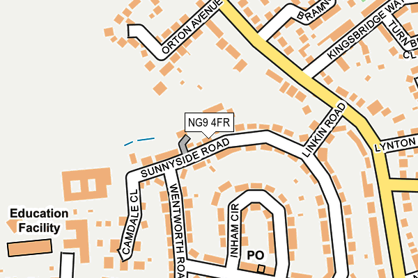 NG9 4FR map - OS OpenMap – Local (Ordnance Survey)